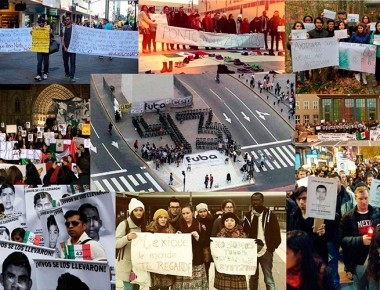 PROTESTAS EN TODO EL MUNDO SE SOLIDARIZAN CON AYOTZINAPA