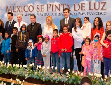 Angélica Rivera de Peña presenta «México se pinta de luz» para recibir al Papa