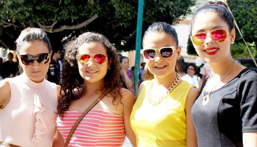 Las guapas bernalenses Yesenia, Citlallic, Azucena y Julia