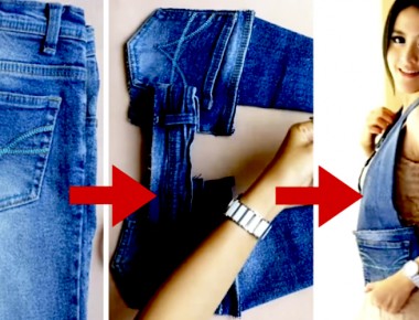 ¡Manos a la obra! Para hacer este chaleco sólo necesitas un pantalón de mezclilla viejo