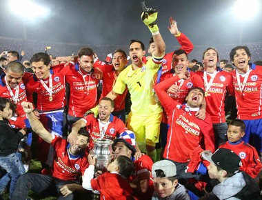 Chile celebra triunfo de la Copa América Centenario