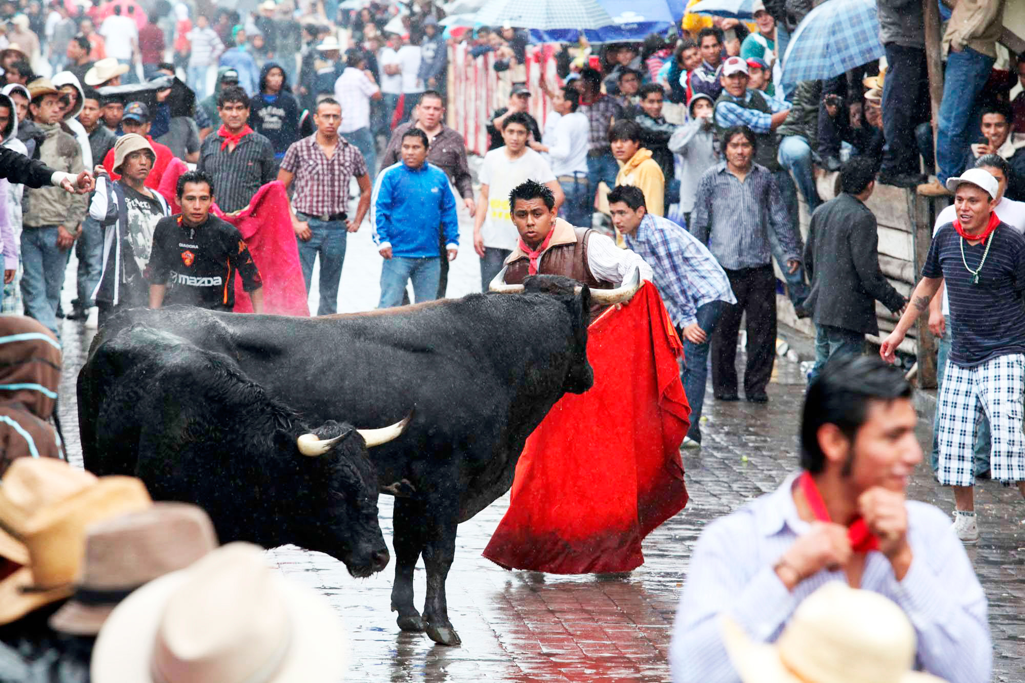 La tradicional corrida de toros o “Huamantlada” se festeja en agosto cada año