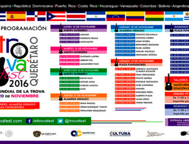 Hoy termina el Trova Fest Querétaro 2016 ¡Ven a disfrutarlo!
