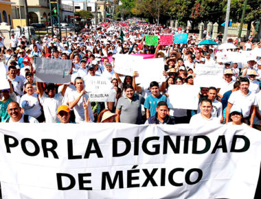 Estudiantes, catedráticos, ciudadanos y empresarios marcharon por México; se manifestaron en contra de Trump