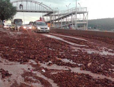 Intensa lluvia se registró en Querétaro