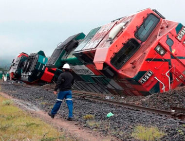 Vandalismo causa descarrilamiento de tren en Querétaro